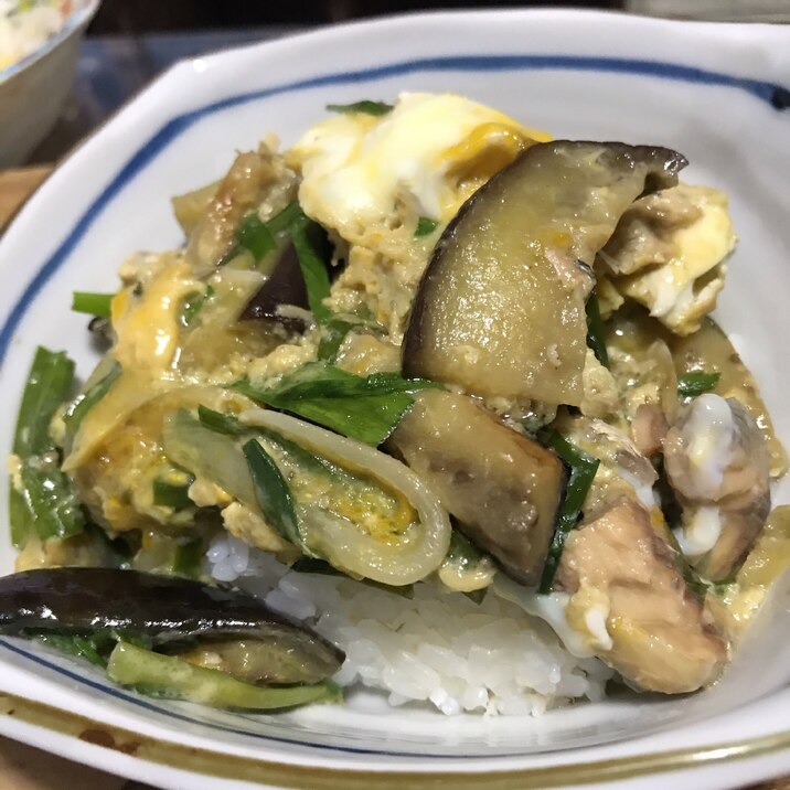 ナス玉子丼